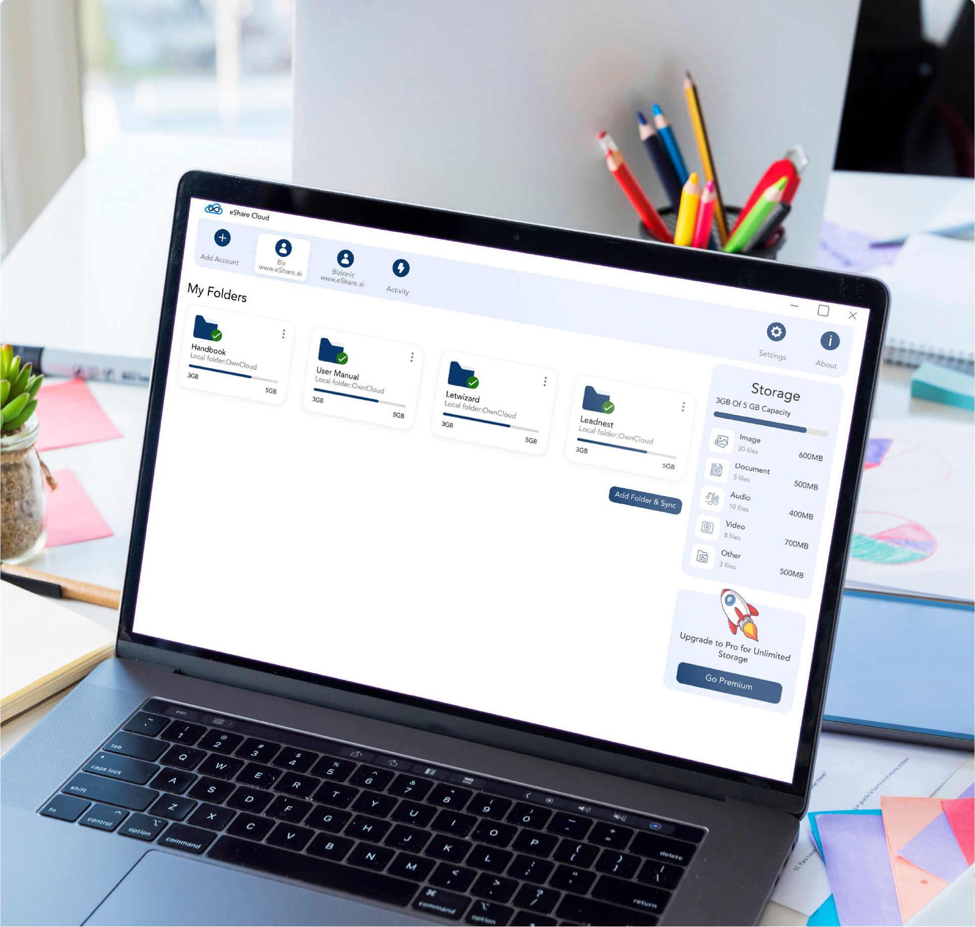 eShare.ai desktop application